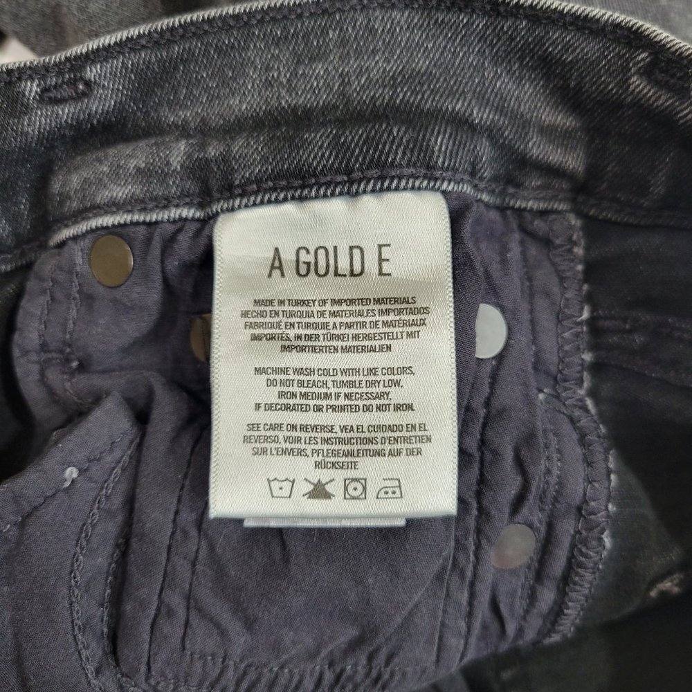AgoldE Sophie High Rise Skinny Crop Destroyed Hem in Temple Gray Black - Picture 11 of 12